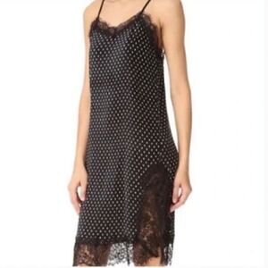 #154 FREE PEOPLE Dot Print Crinkle Slip Dress